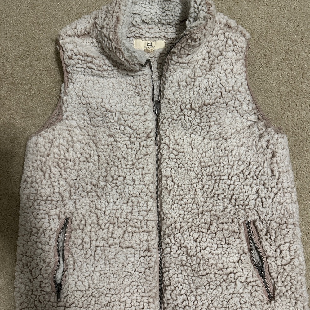 Thread & Supply Cream Sherpa Vest